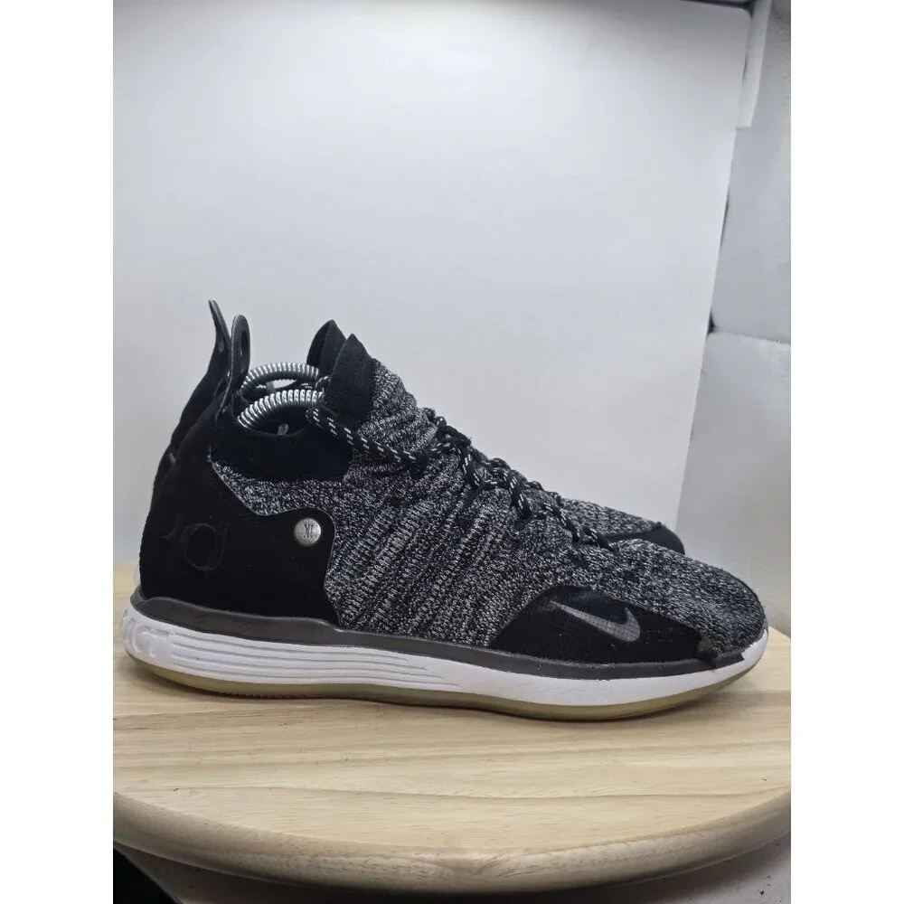 Nike KD11 XI Flyknit GS Oreo Black White Women's Sz 8/Youth Sz 6.5 Y - Picture 2 of 8